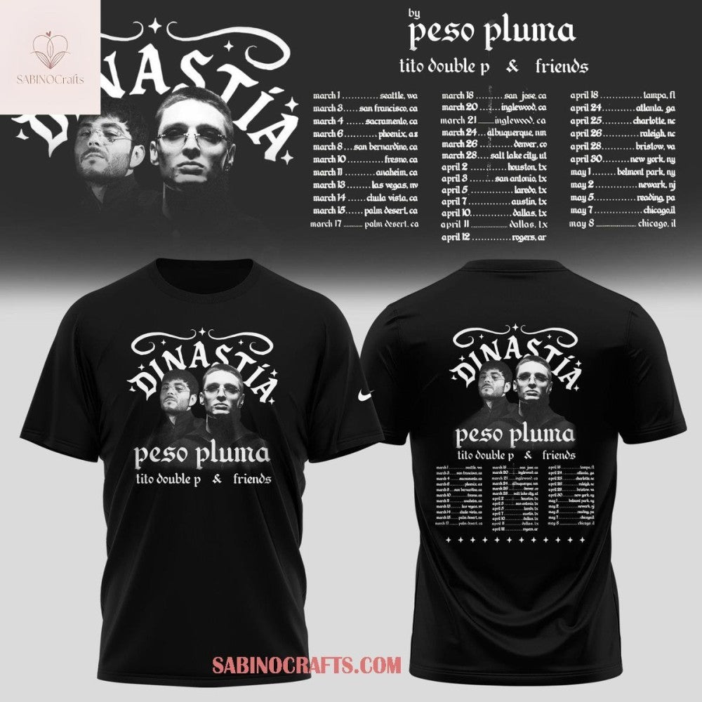 Peso Pluma x Tito Double P 2026 Dinastia World Tour Shirt