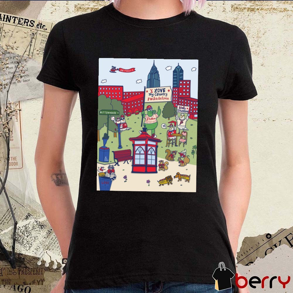 Philadelphia Phillies I Love My Country Philadelphia Holy Schwarbomb Rittenhouse SQ Poster t-shirt