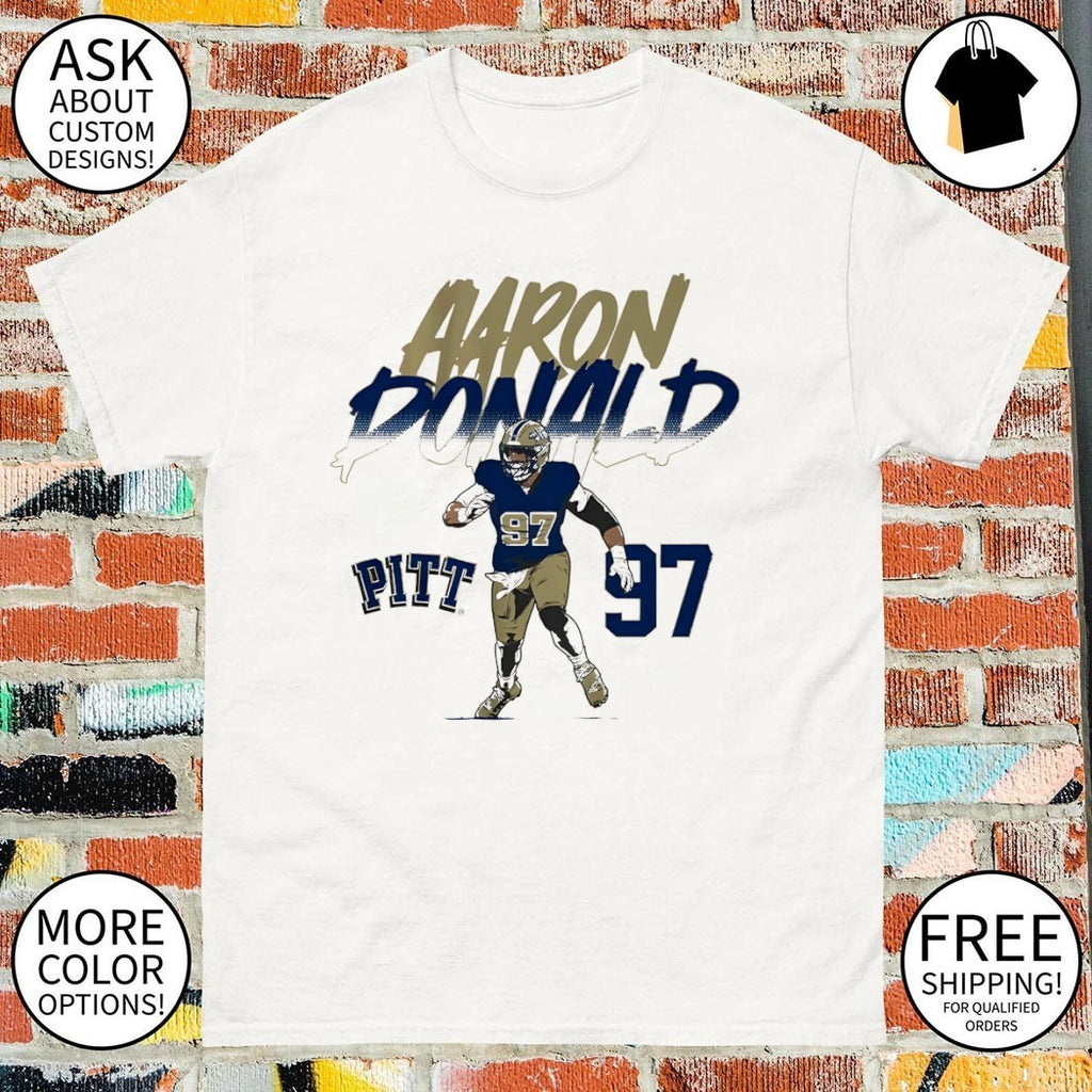 Pitt Football 97 Aaron Donald Name Number Pose shirt