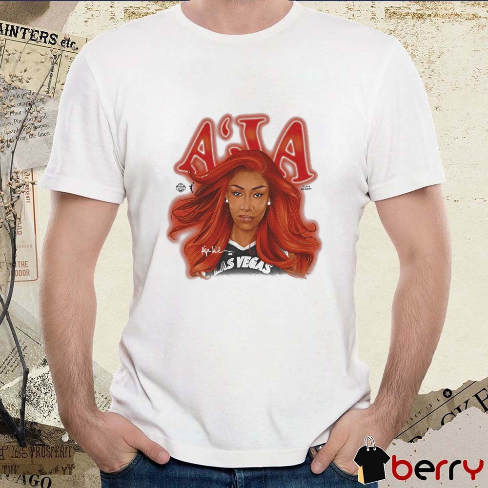 Playa Society A’ja Wilson Las Vegas Aces WNBA 2026 Signature t-shirt