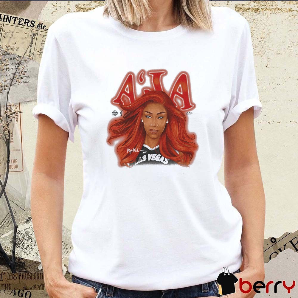 Playa Society A’ja Wilson Las Vegas Aces WNBA 2026 Signature t-shirt