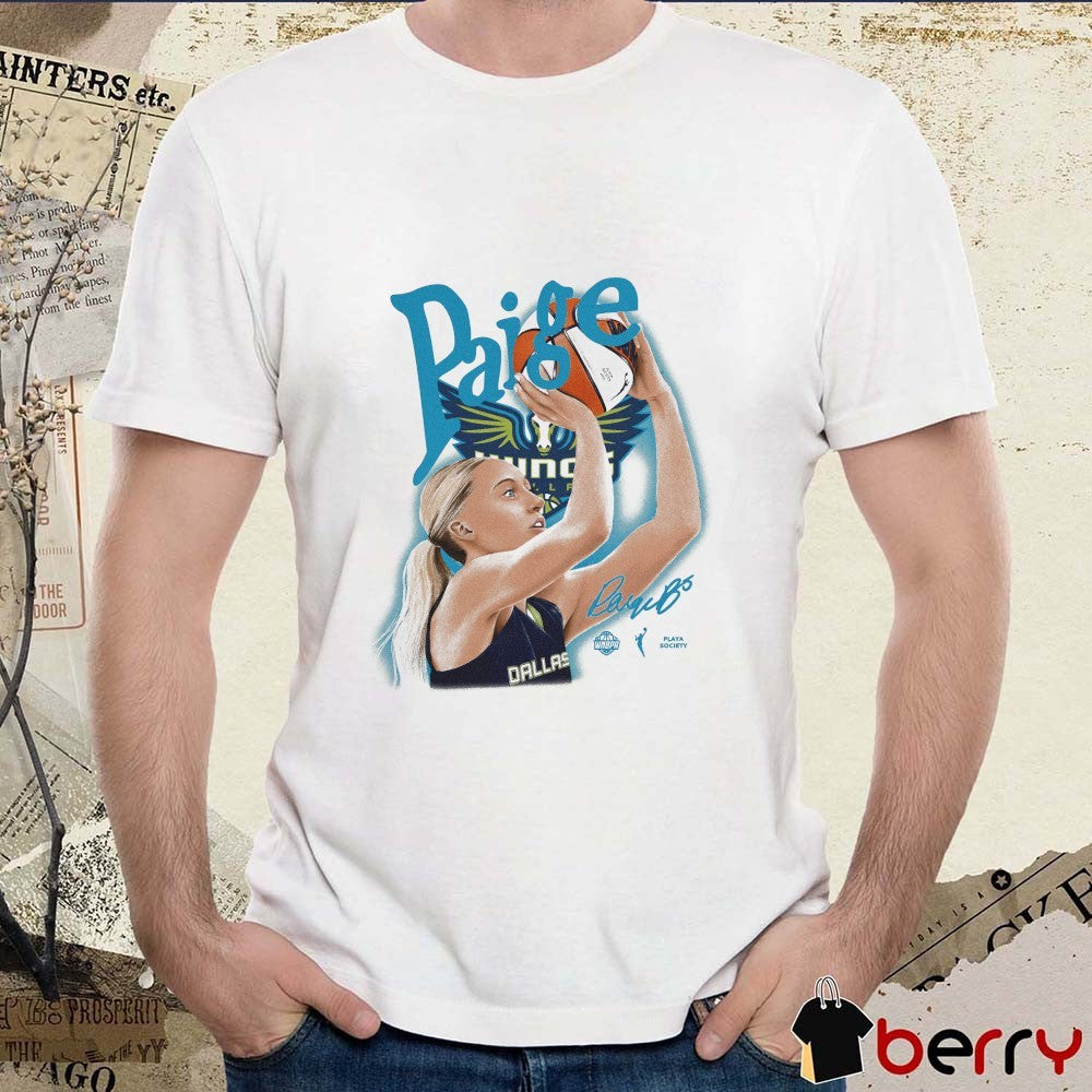 Playa Society Paige Bueckers Dallas Wings WNBA 2026 Signature t-shirt