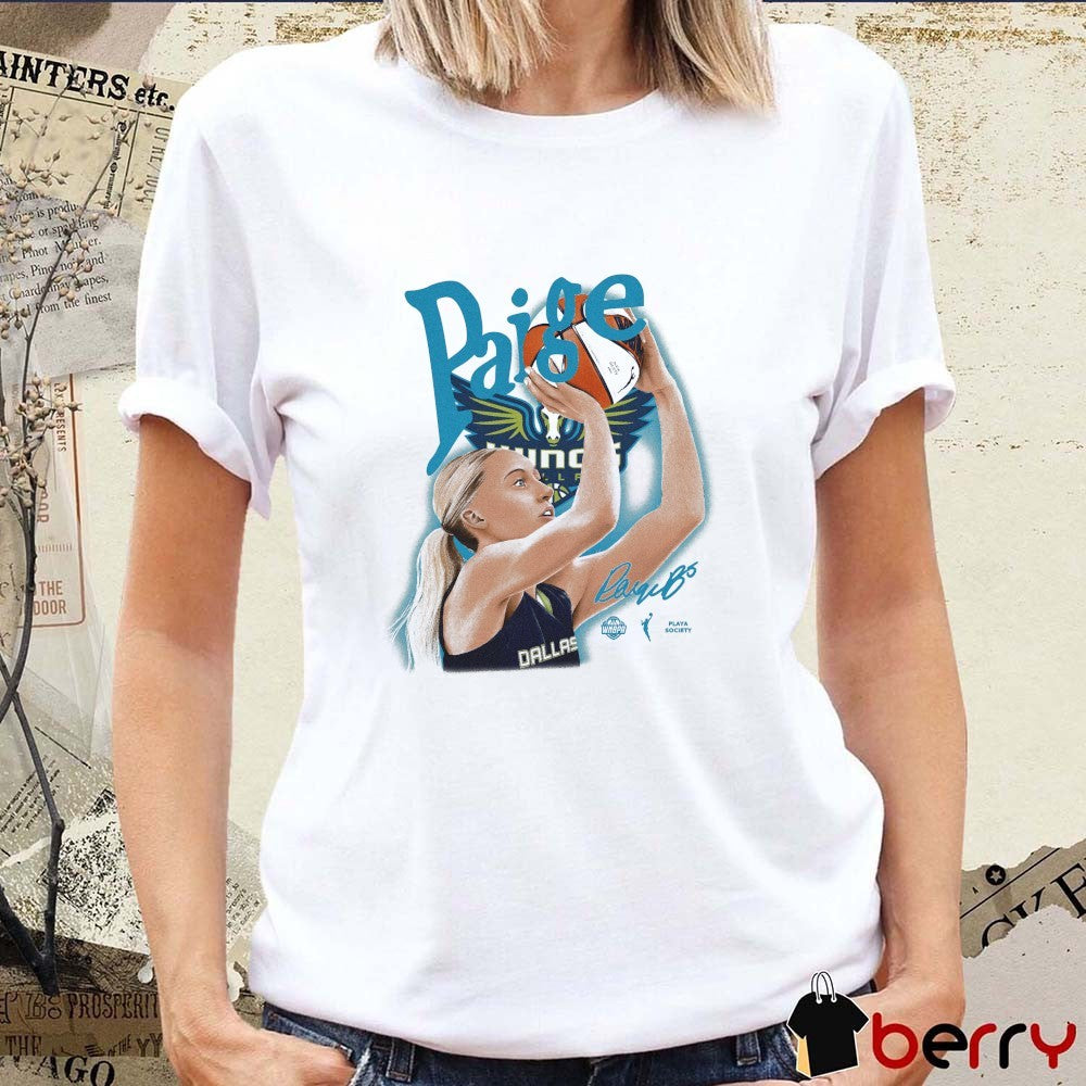 Playa Society Paige Bueckers Dallas Wings WNBA 2026 Signature t-shirt