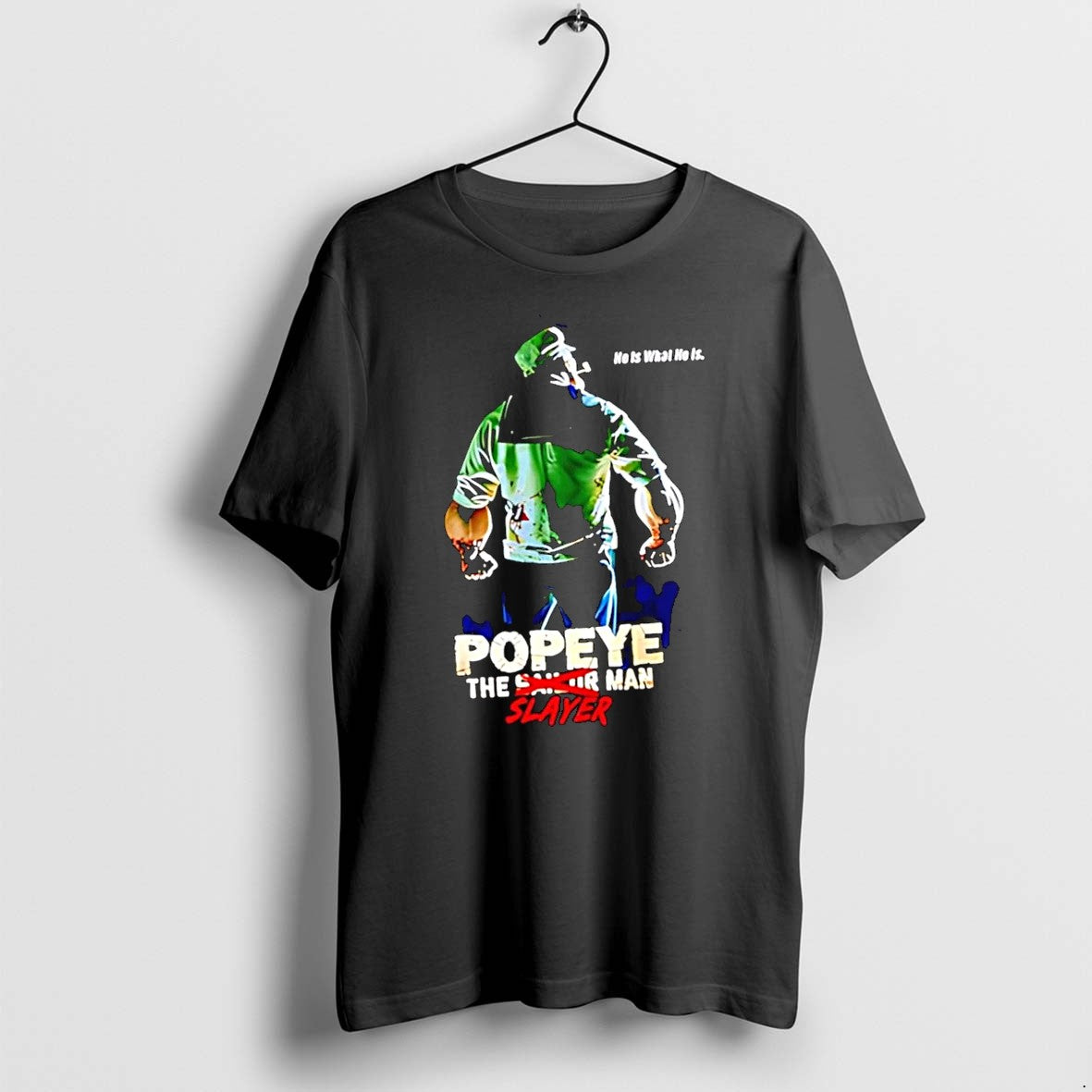 Official Popeye The Slayer Man Movie Black T Shirts Jpg