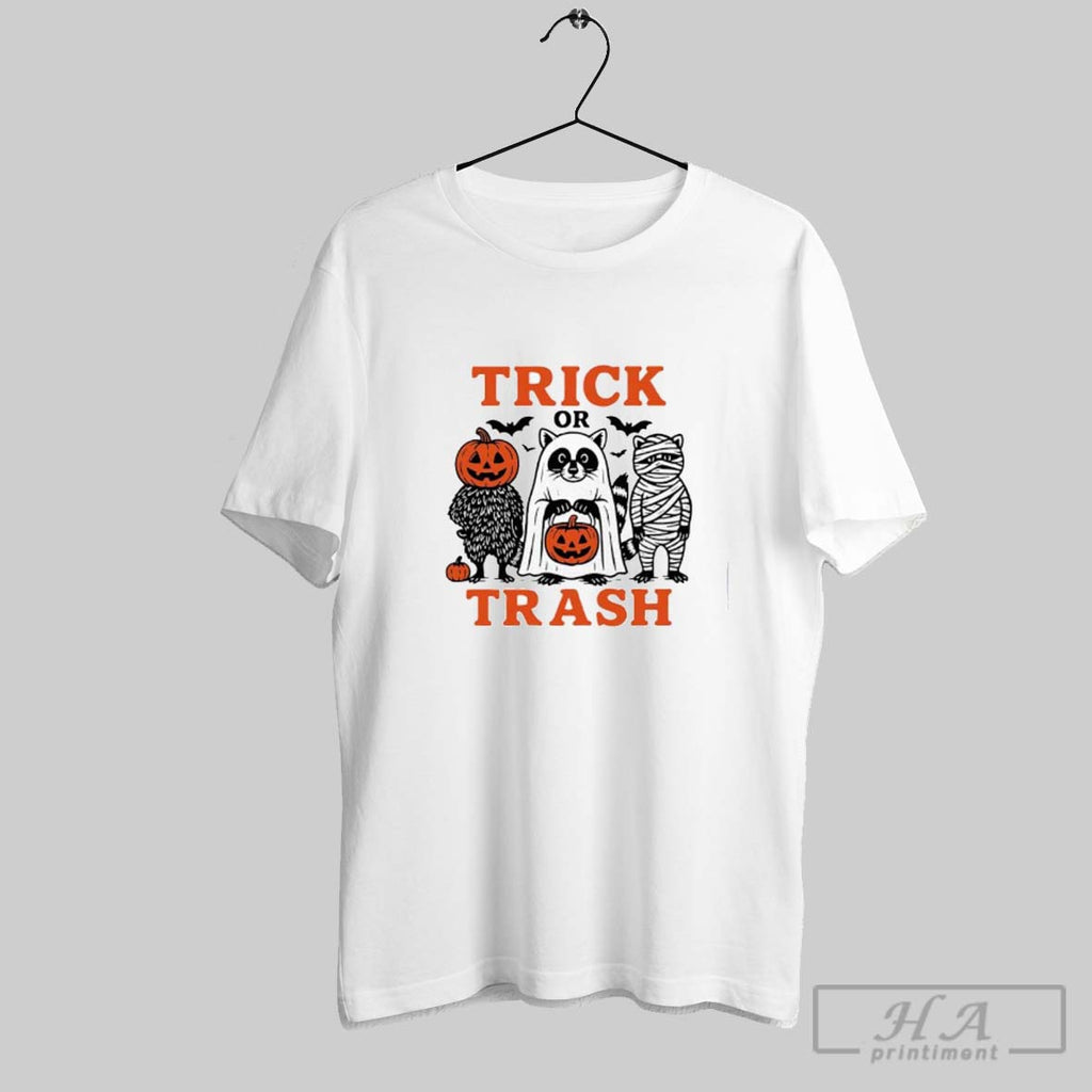 Official Raccoon Trick Or Trash Halloween Ladies