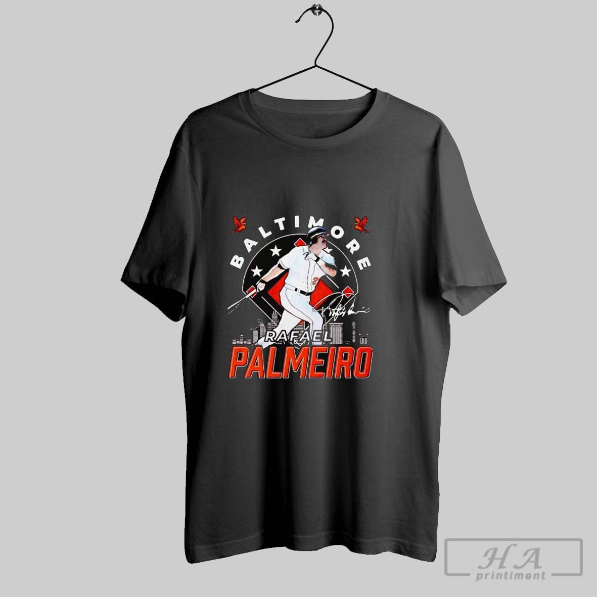 Official Rafael Palmeiro Bird Baltimore Swing Signature