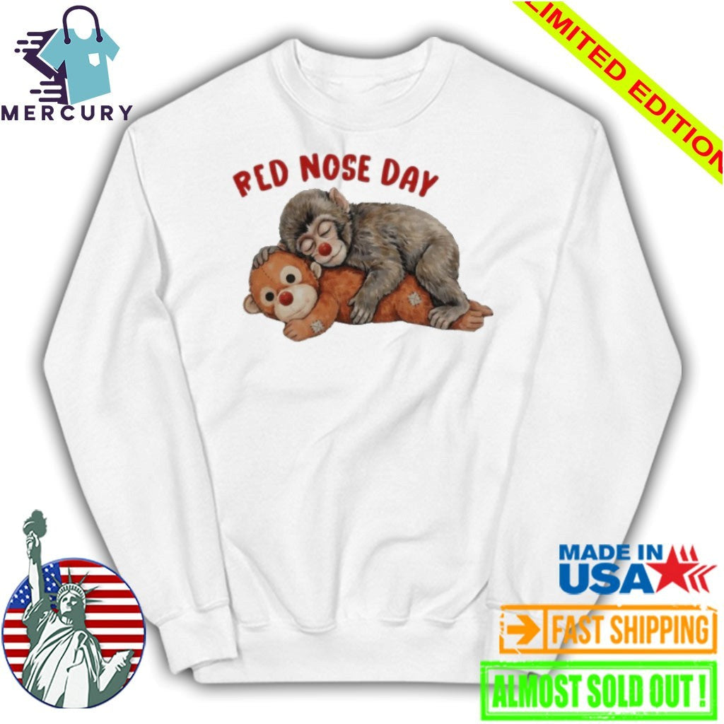 Red Nose Day Punch Monkey Emotional Plush Toy Monkey shirt