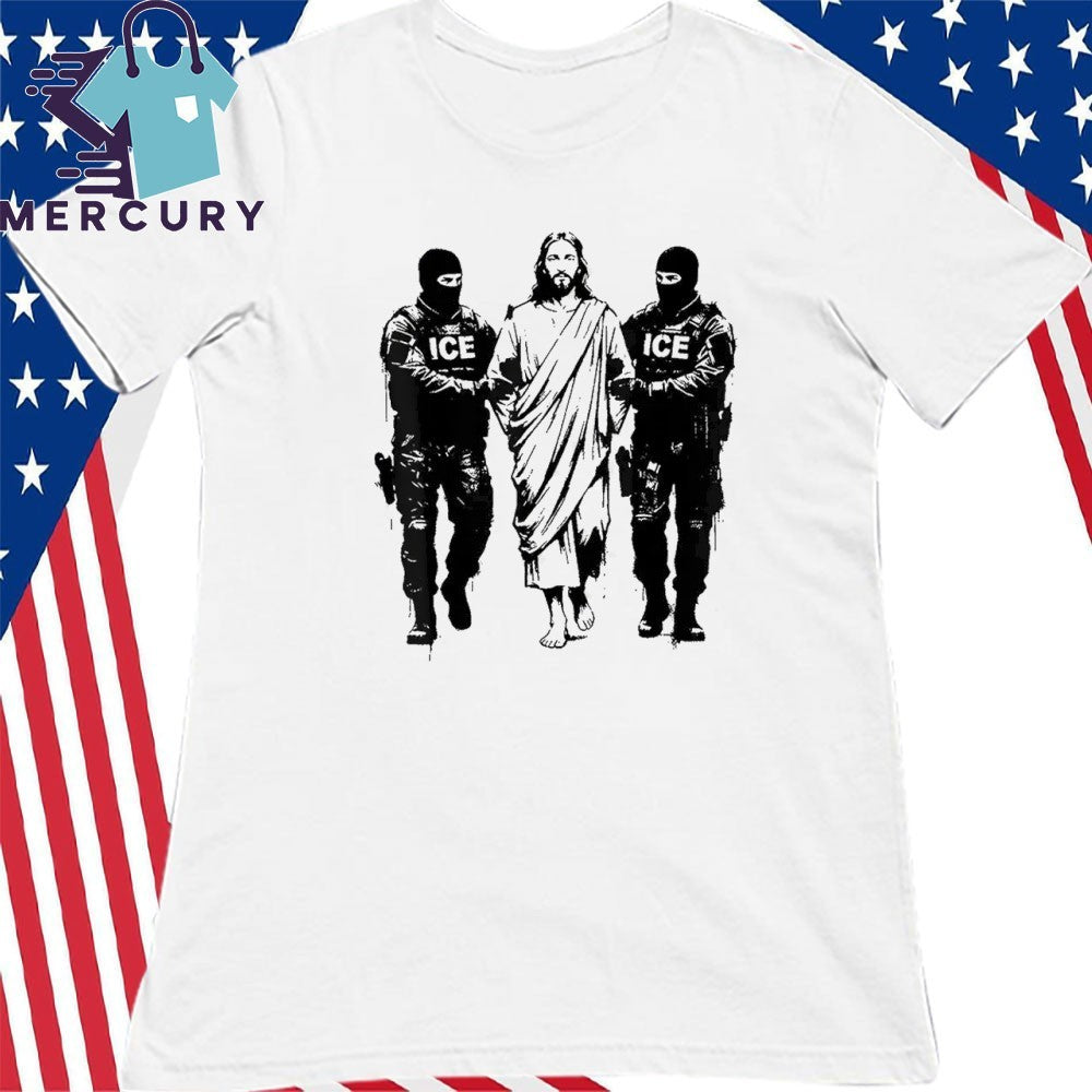 Resist Ice Jesus Solidarity Immigrant Rights Art Shirt