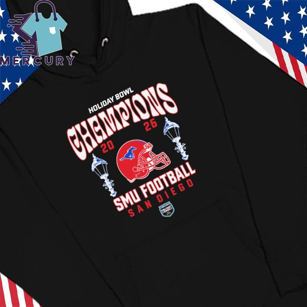 SMU Football 2026 Holiday Bowl Champs Helmet Shirt