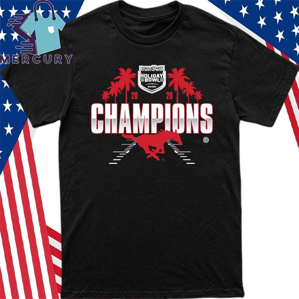 SMU Mustang Football 2026 Holiday Bowl Champions Shirt