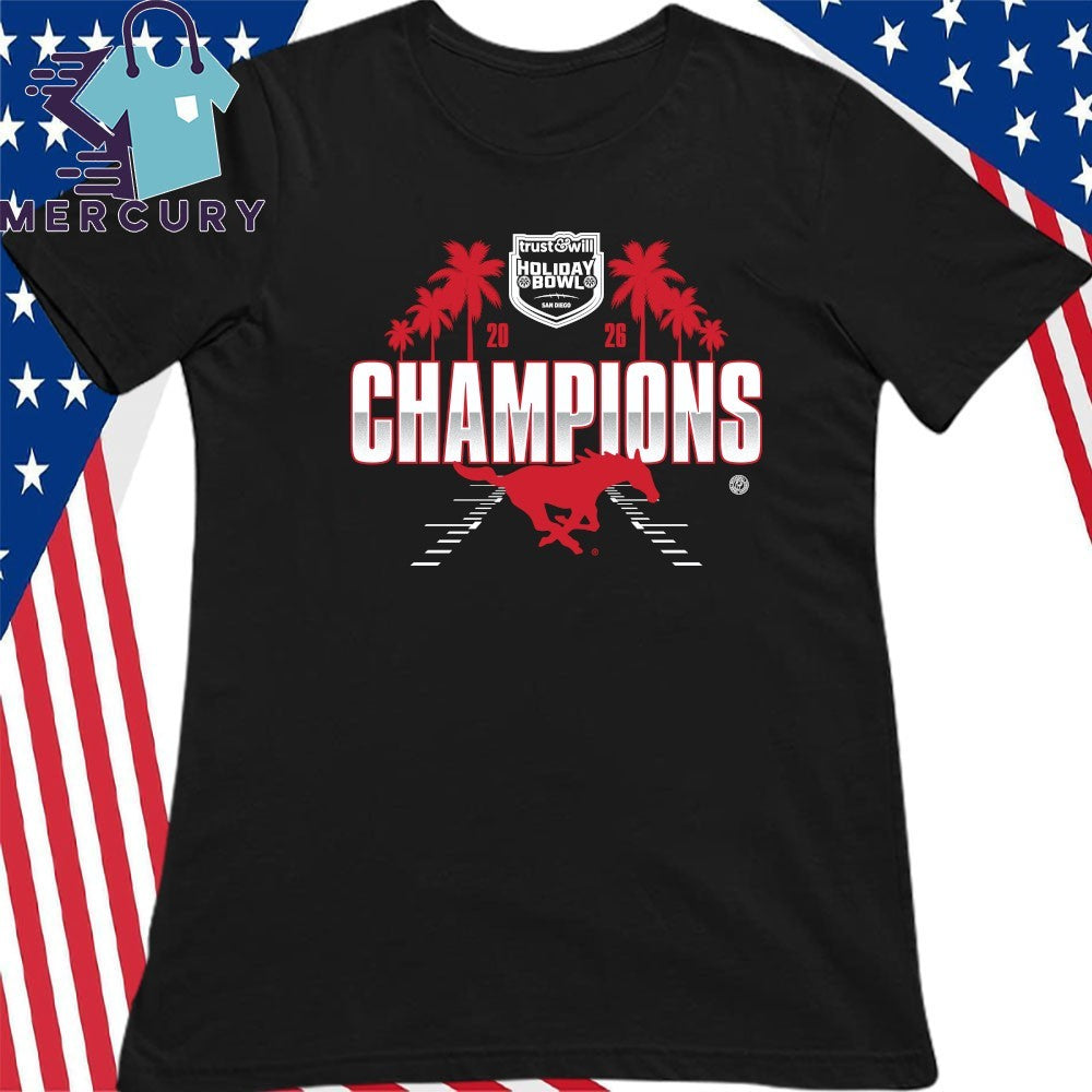 SMU Mustang Football 2026 Holiday Bowl Champions Shirt