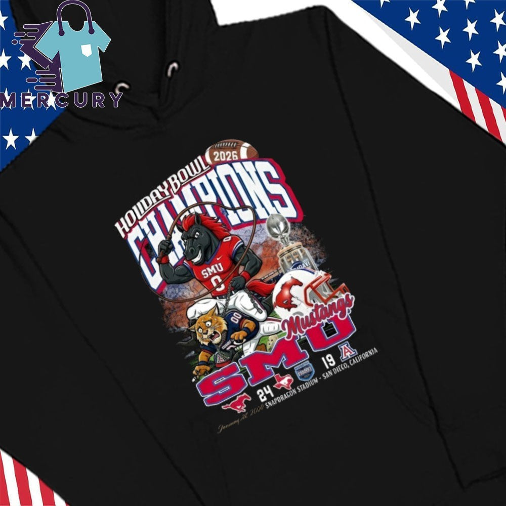 SMU Mustangs Football 2026 Holiday Bowl Champions Mascot Vintage Shirt