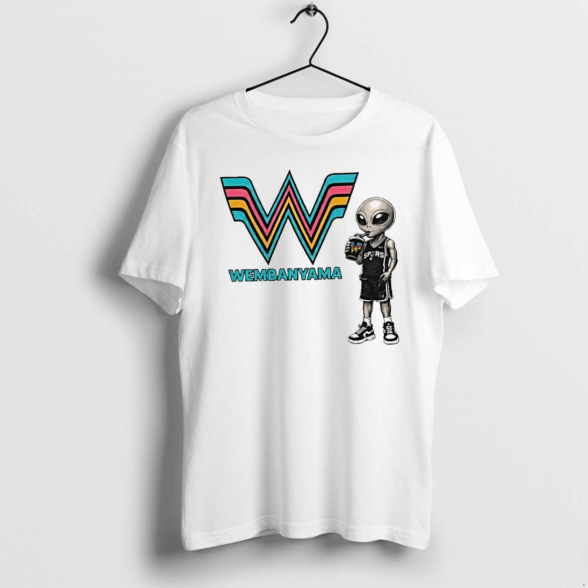 Official San Antonio Spurs Style Alien Wembanyama Drinking T Shirts Jpg