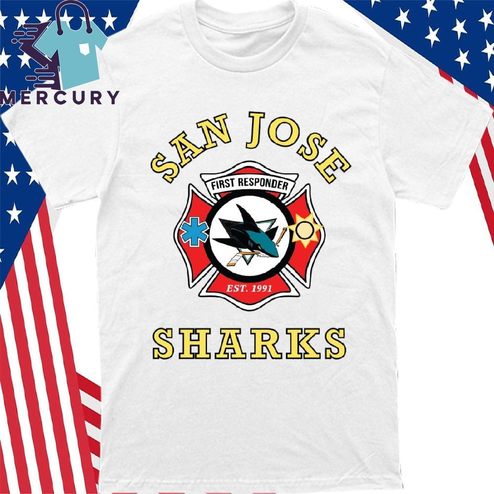 San Jose Sharks First Responder Fireman Shirt