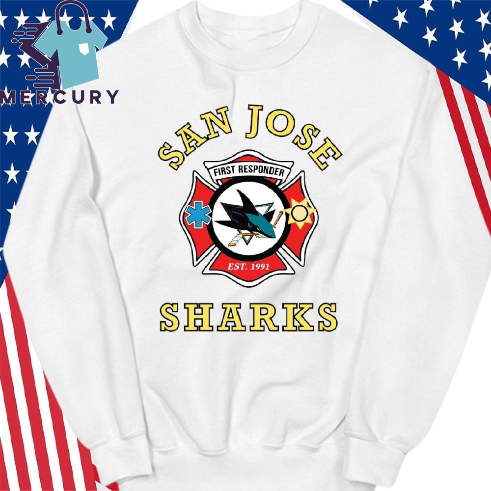 San Jose Sharks First Responder Fireman Shirt