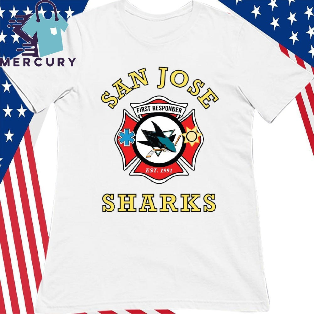 San Jose Sharks First Responder Fireman Shirt