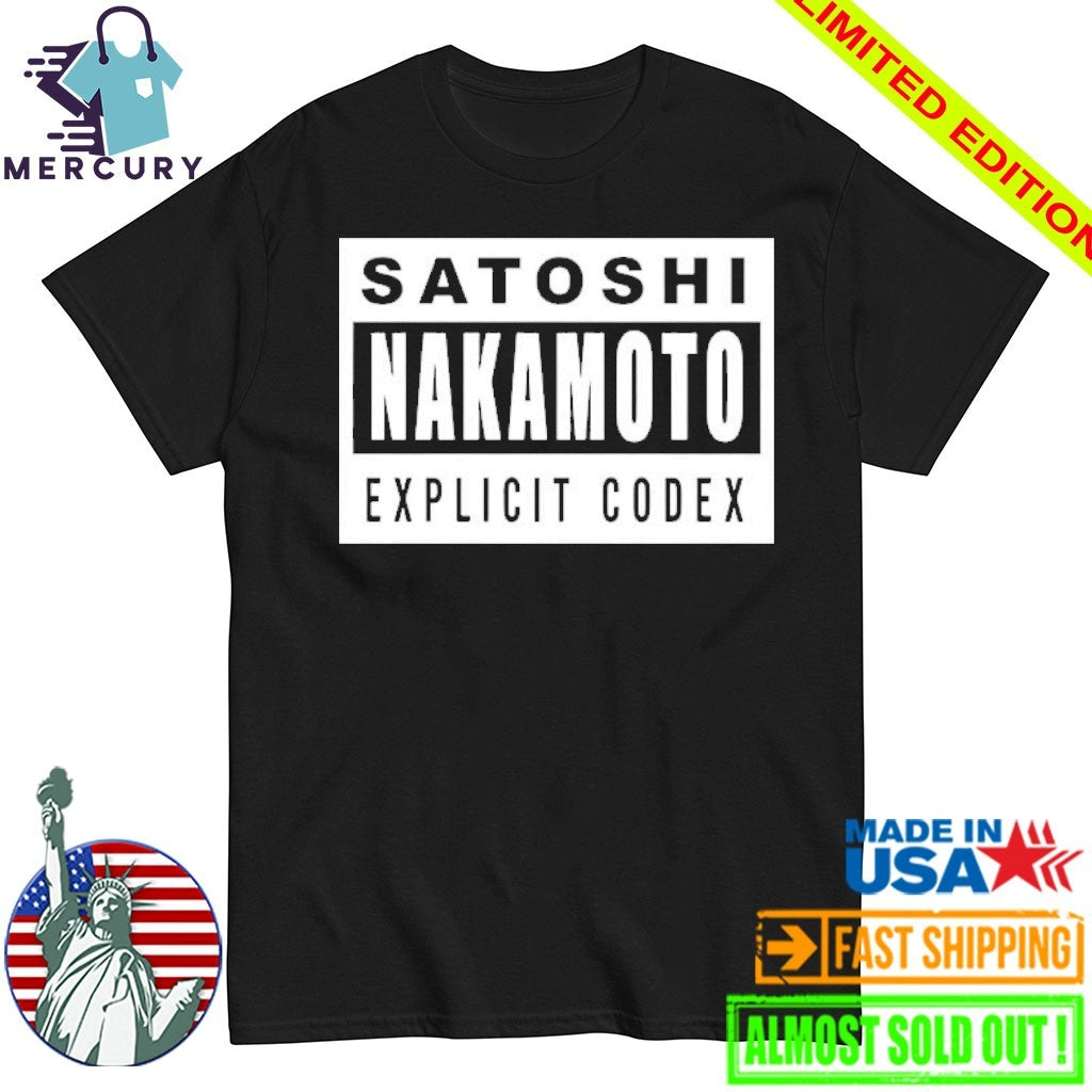 Satoshi Nakamoto Explicit Codex Shirt