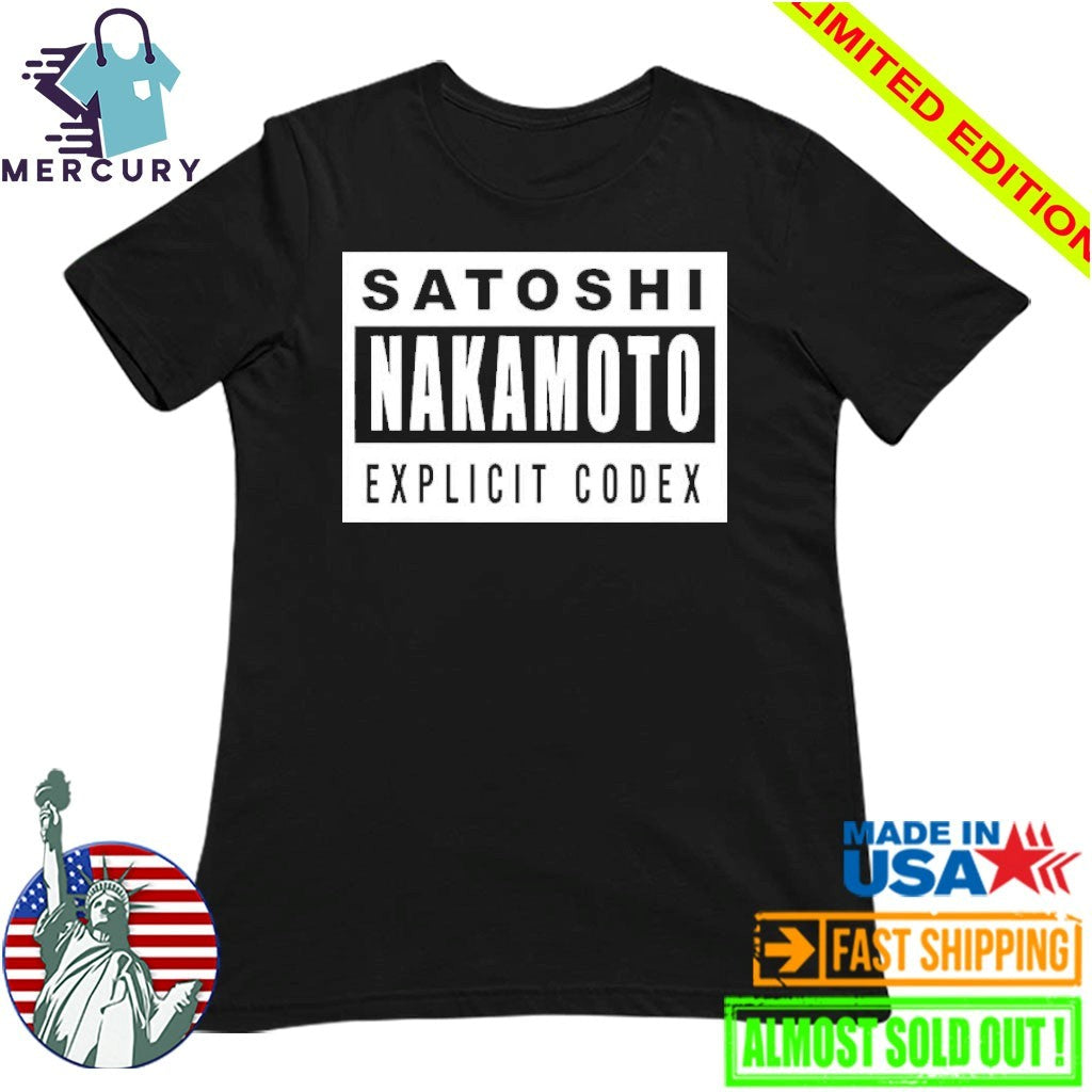 Satoshi Nakamoto Explicit Codex Shirt
