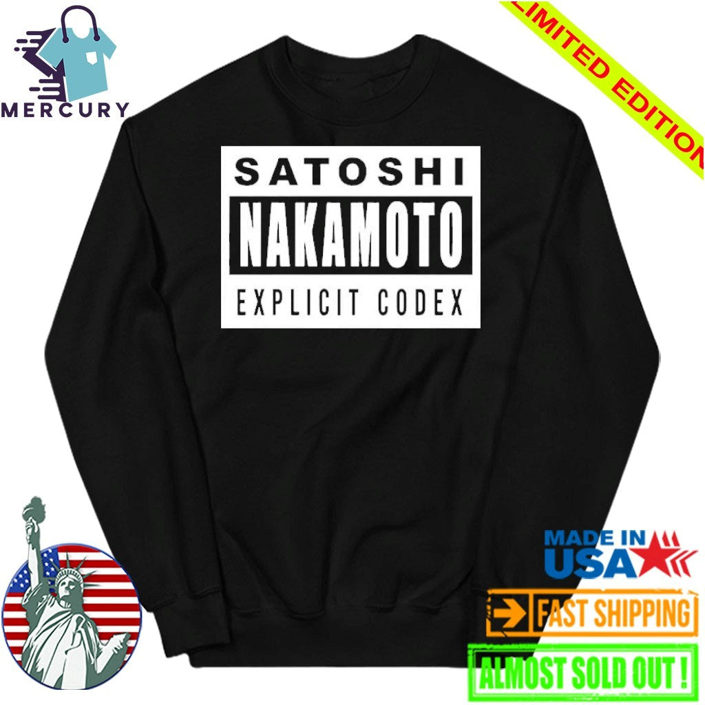 Satoshi Nakamoto Explicit Codex Shirt