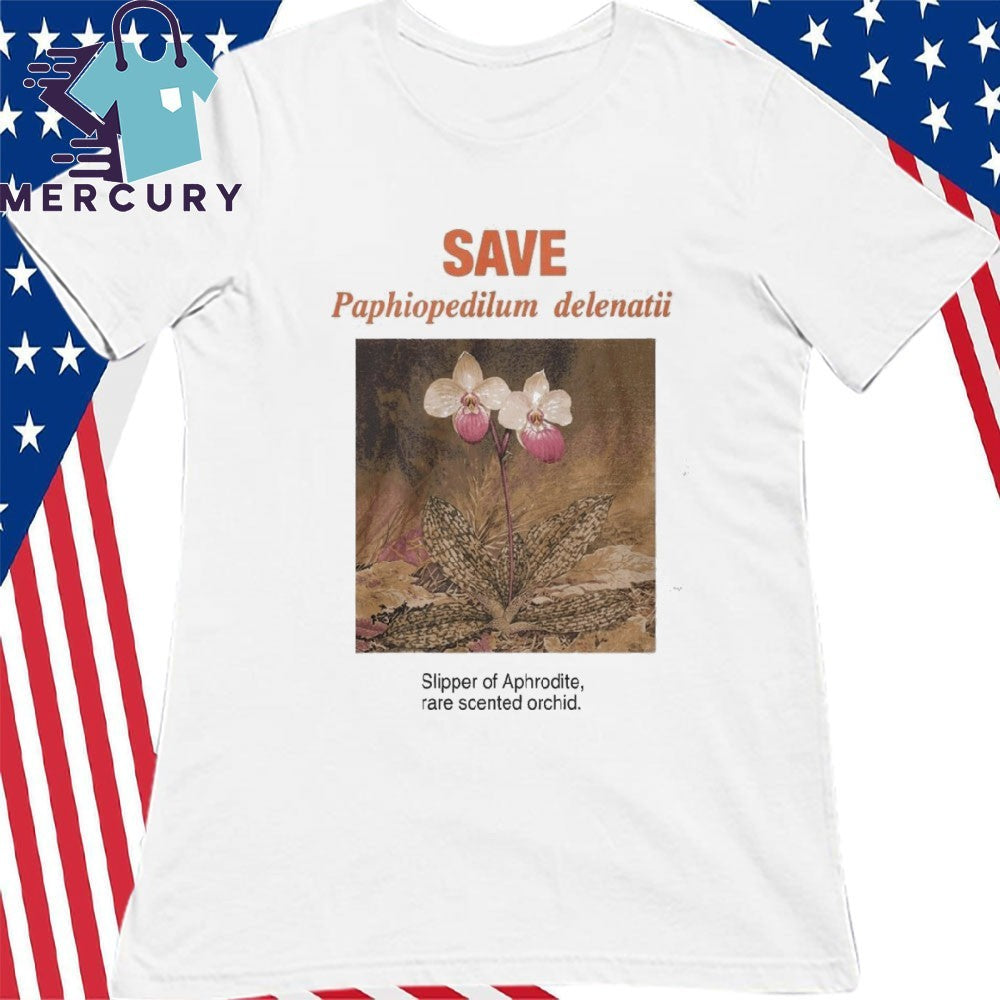 Save Paphiopedilum Delenatii Slipper Of Aphrodite Rare Scented Orchid Shirt