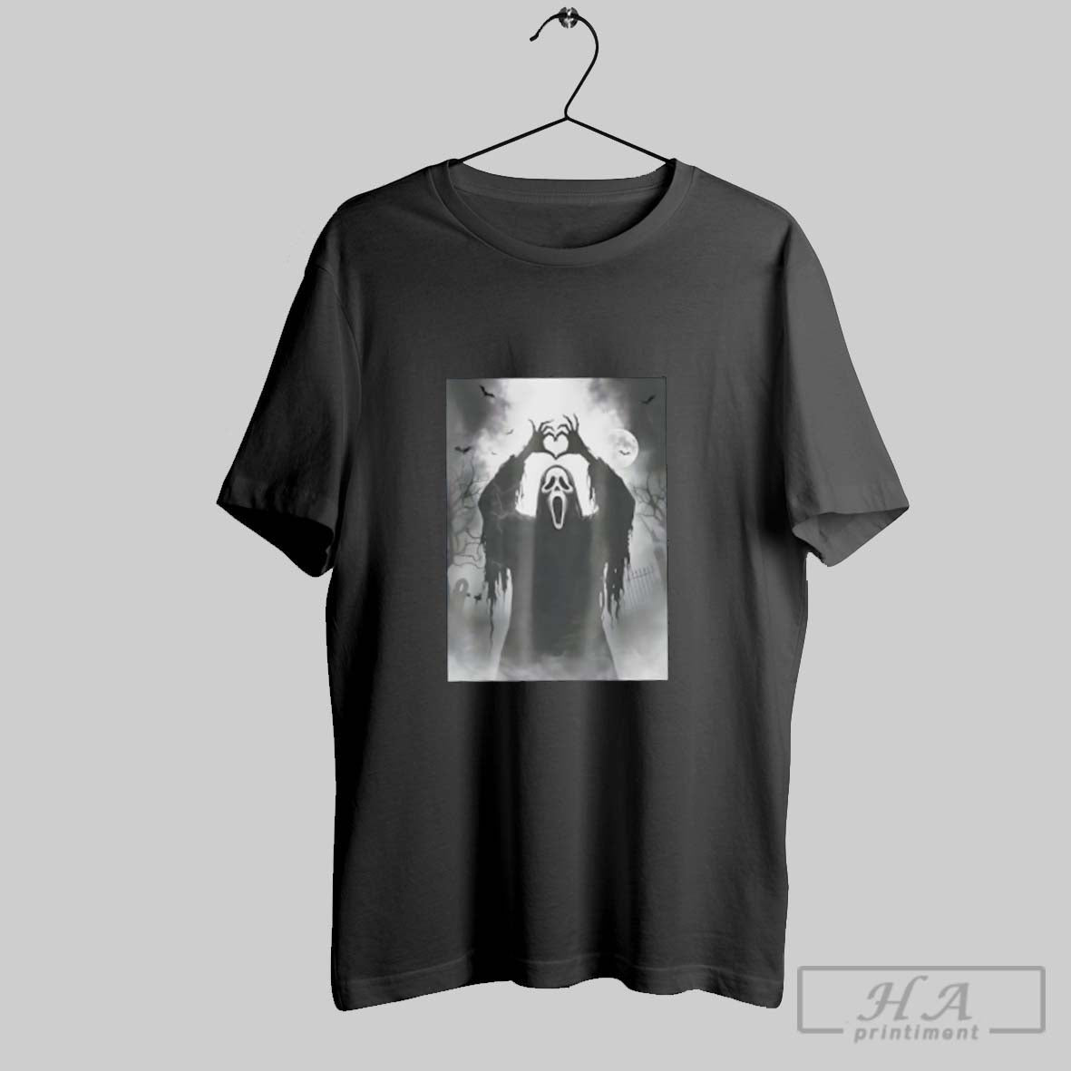Official Scary Face Horror Halloween Ghost Heart Hands Spooky