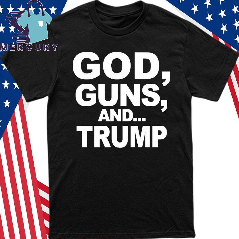 Scott Presler wears God Guns And Trump Shirt