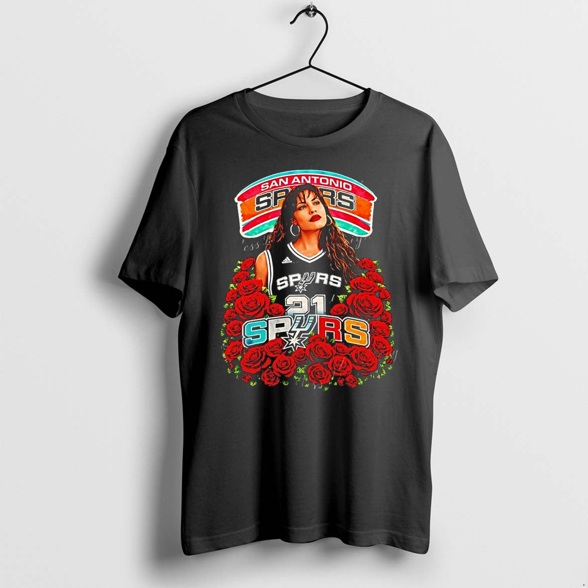 Official Selena San Antonio Spurs Basketball Go Spurs Go Roses T Shirts Jpg