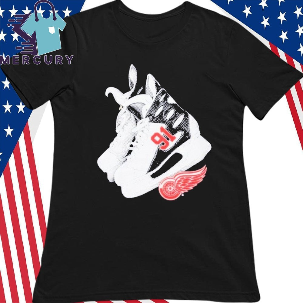 Sergei Fedorov’s No. 91 Detroit Red Wings Skate Shirt