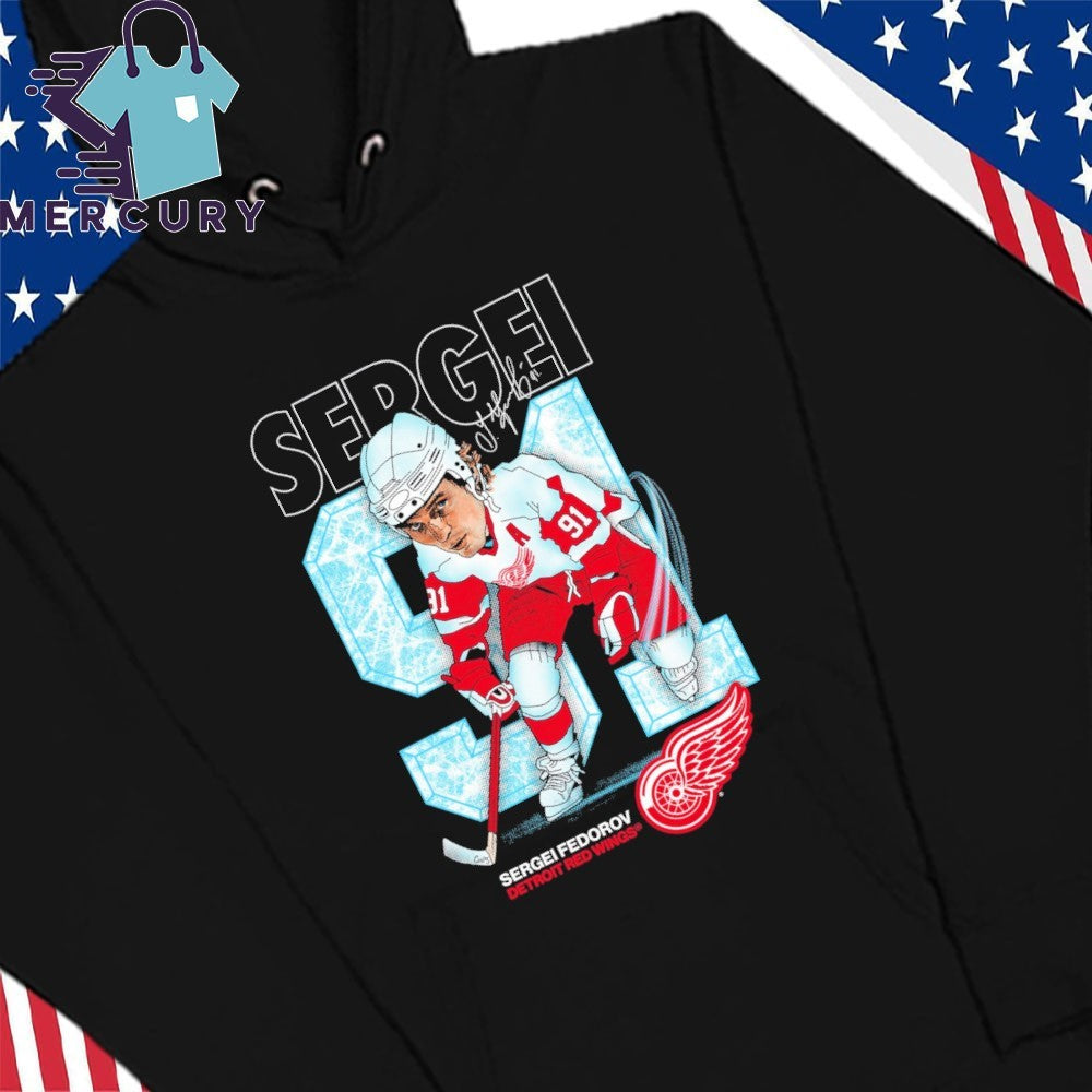 Sergei Fedorov’s No. 91 Detroit Red Wings Shirt