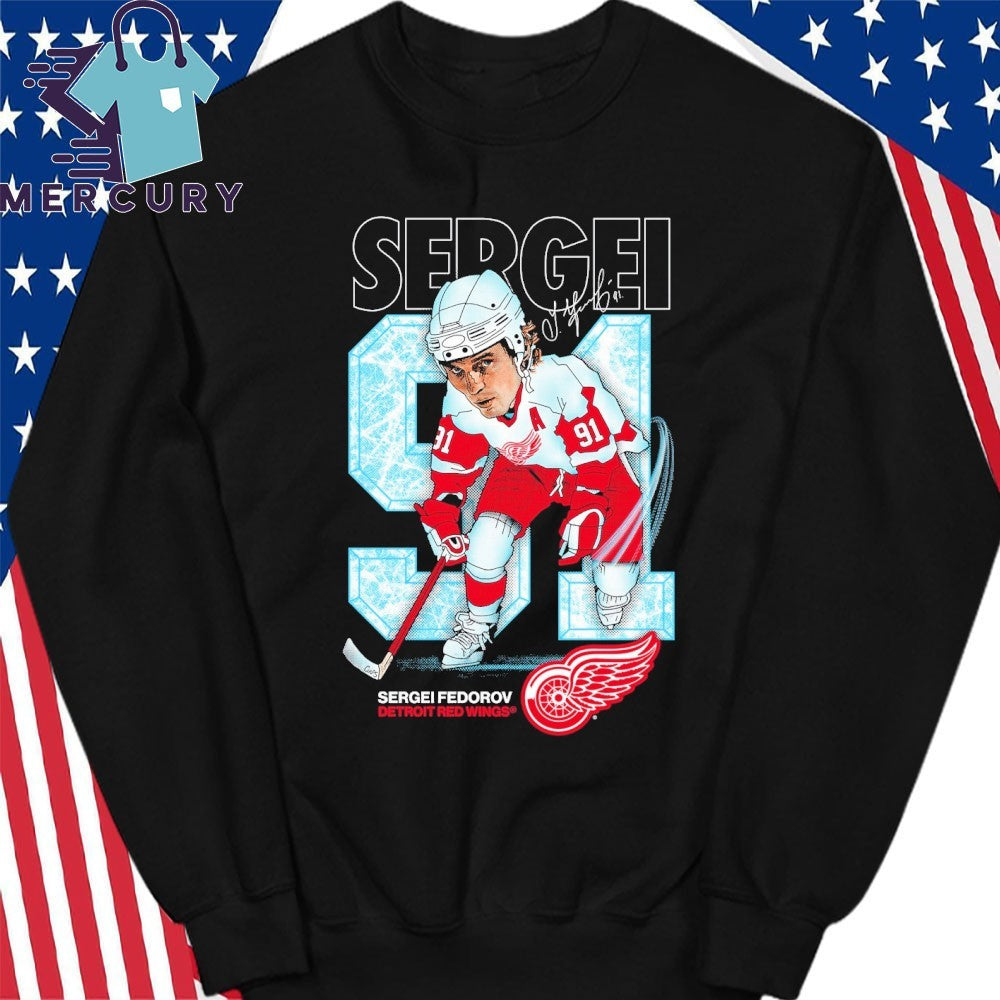Sergei Fedorov’s No. 91 Detroit Red Wings Shirt