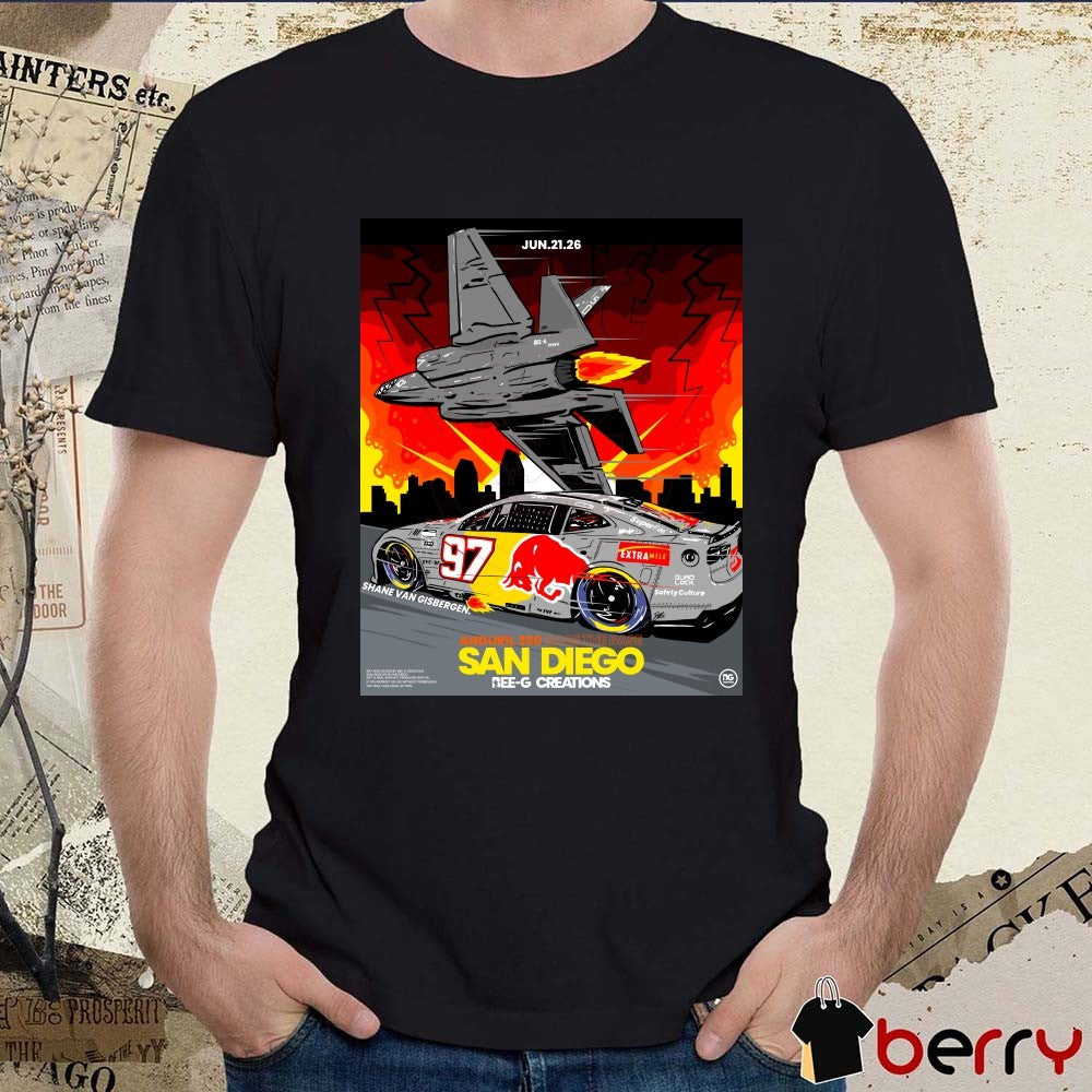 Shane van Gisbergen Anduril 250 Race The Base San Diego Bee-G Creations June 21 2026 Poster t-shirt