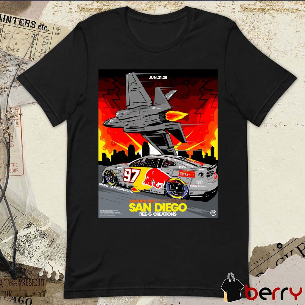 Shane van Gisbergen Anduril 250 Race The Base San Diego Bee-G Creations June 21 2026 Poster t-shirt
