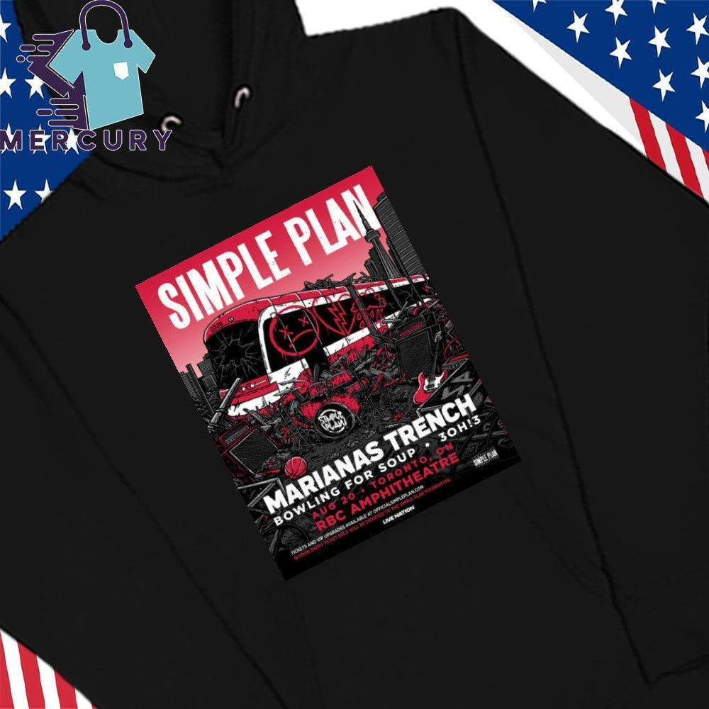 Simple Plan RBC Amphitheatre 2026 Toronto ON August 20th Shirt