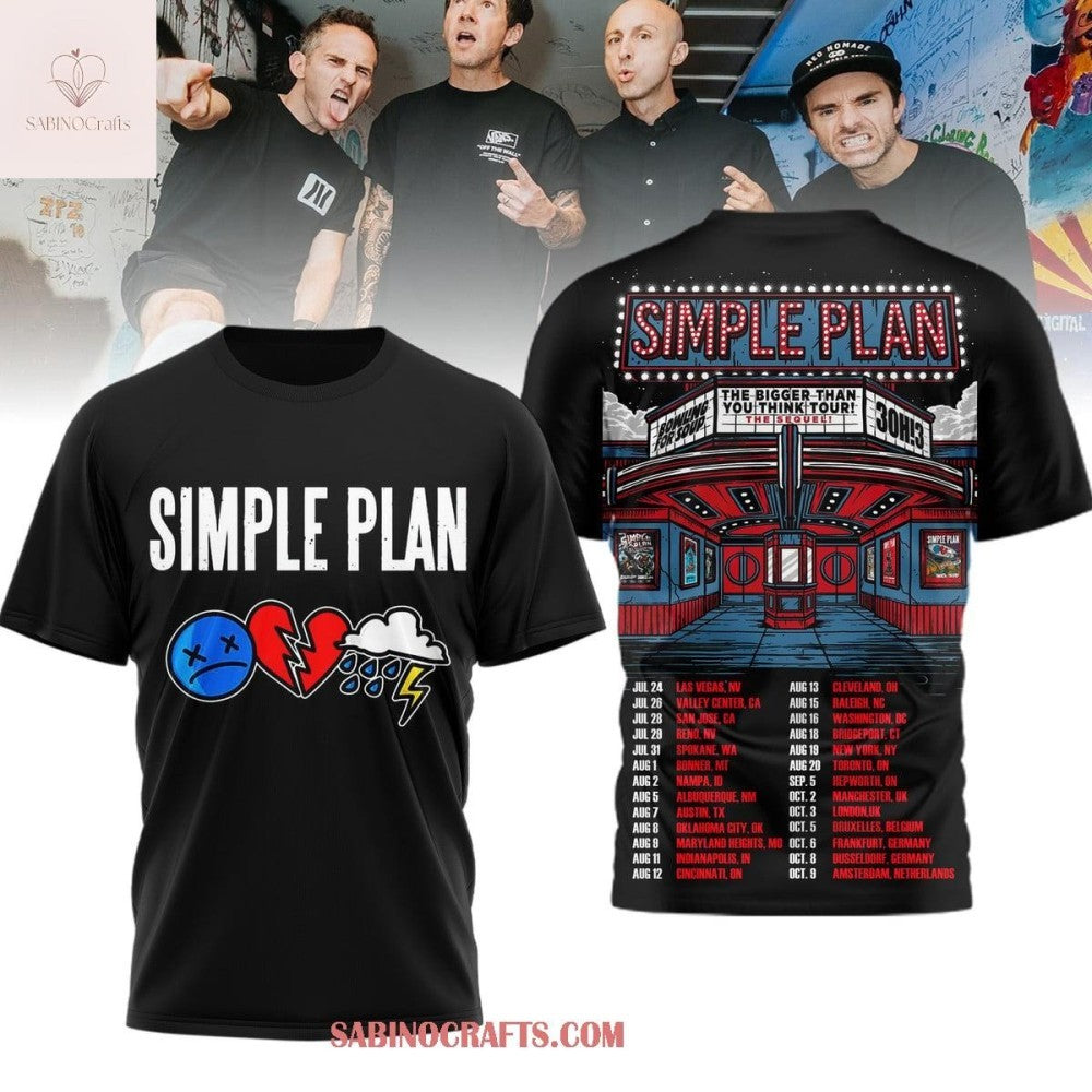 Simple Plan The Bigger Than You Think Tour 2026 Shirt