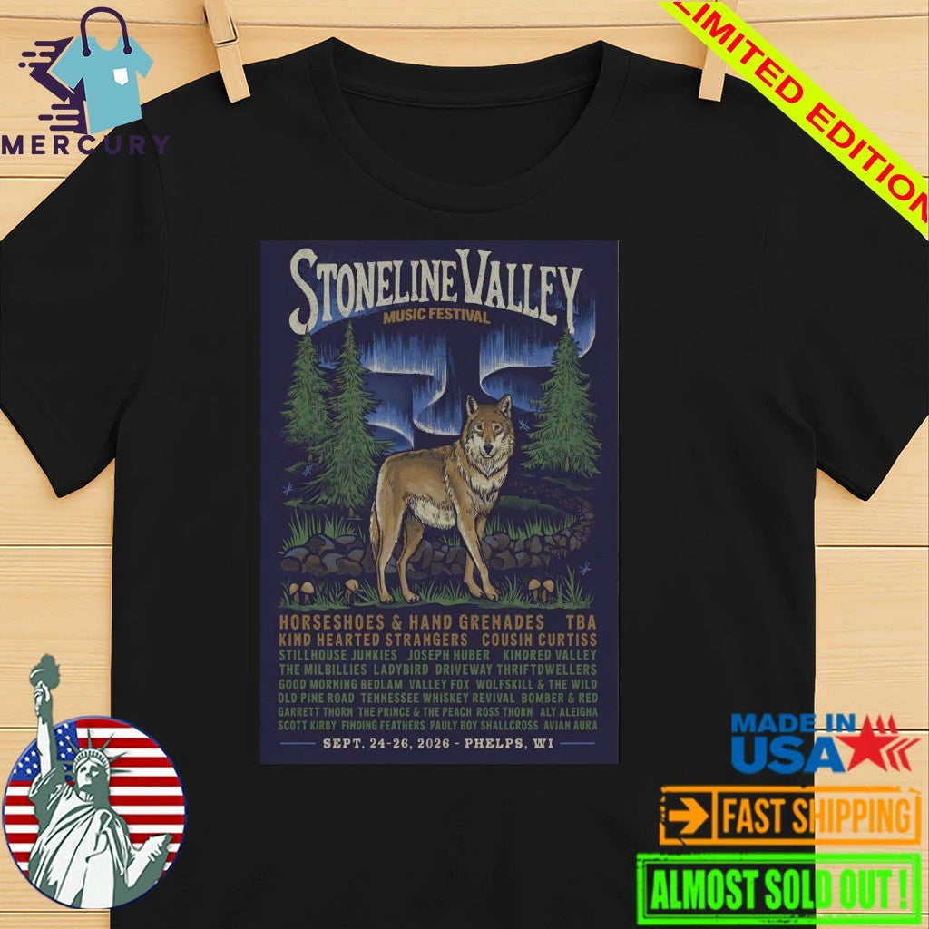 Stoneline Valley Music Festival Sept 24-26 2026 Phelps Wisconsin Poster Shirt