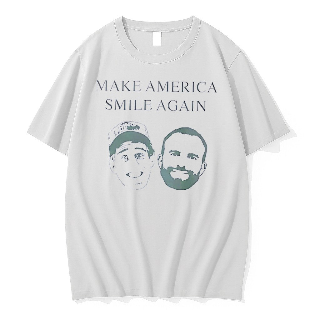 Official Tanner Smith And Connor Tomlinson Make America Smile Again White T Shirts