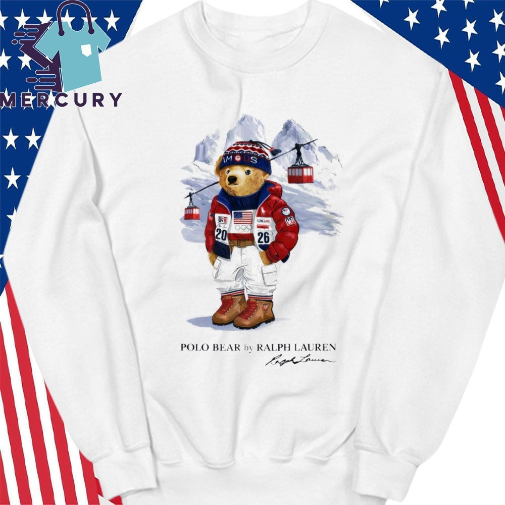 Taylor wearing Ralph Lauren Polo Bear Shirt