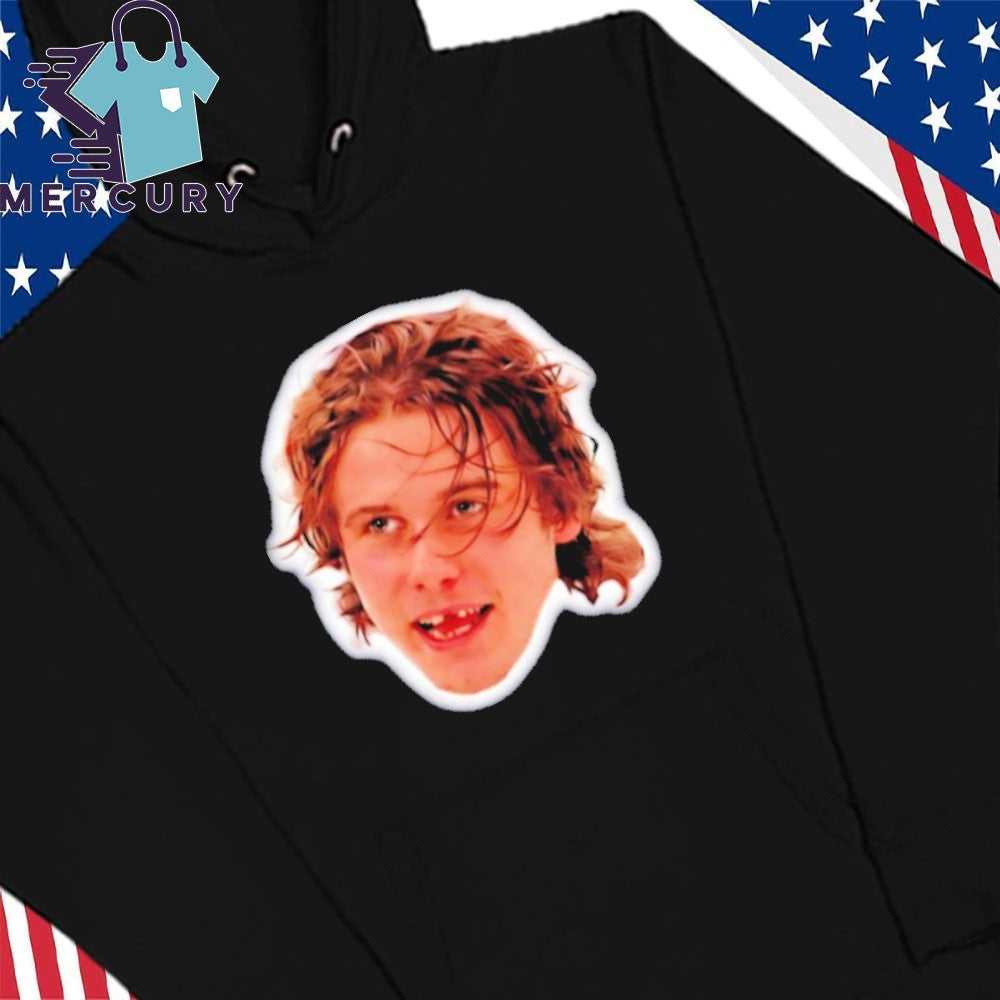 Team USA Jack Hughes Missing Teeth Throwback Big Head Shirt