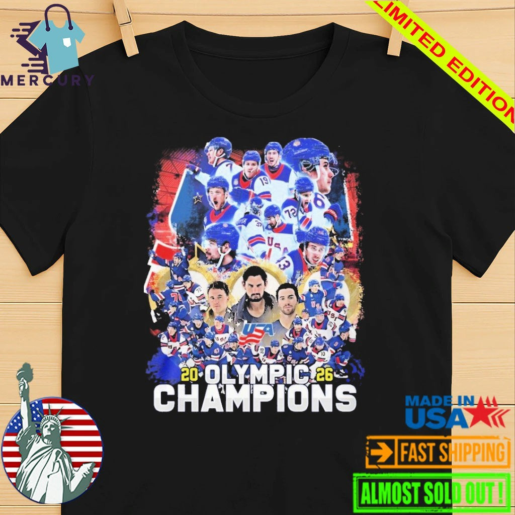 Team USA Men Ice Hockey 2026 Olympic Champions Shirt’