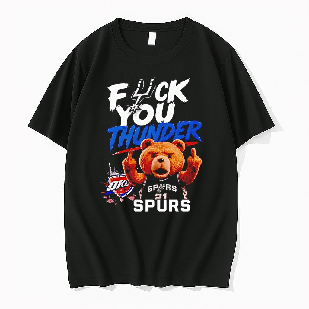 Official Teddy Bear Middle Finger Fuck You Thunder Okc Thunder Nba 2026 T Shirts