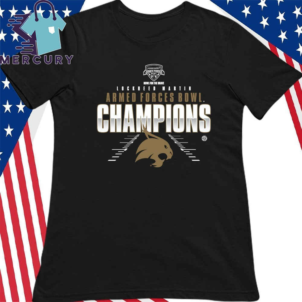 Texas State Bobcats Football 2026 Armed Forces Bowl Champions T-Shirt
