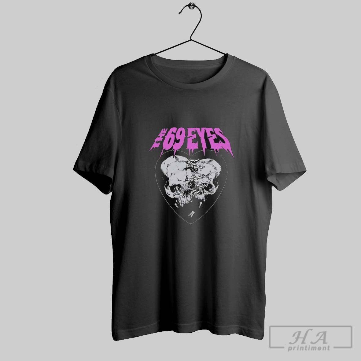 Official The 69 Eyes Together Forever Heart Skull
