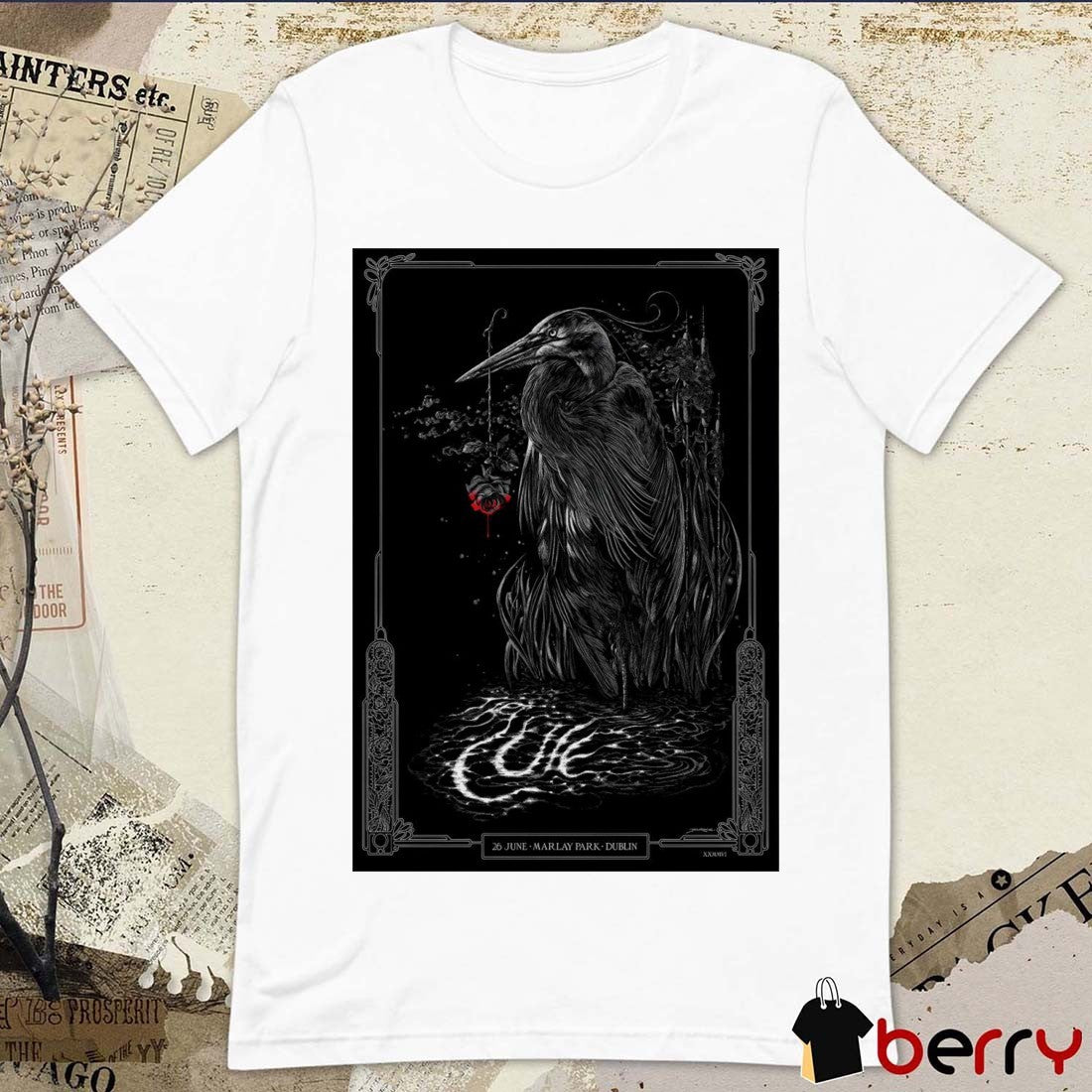 The Cure June 26 2026 Marlay Park Dublin Ireland Poster t-shirt