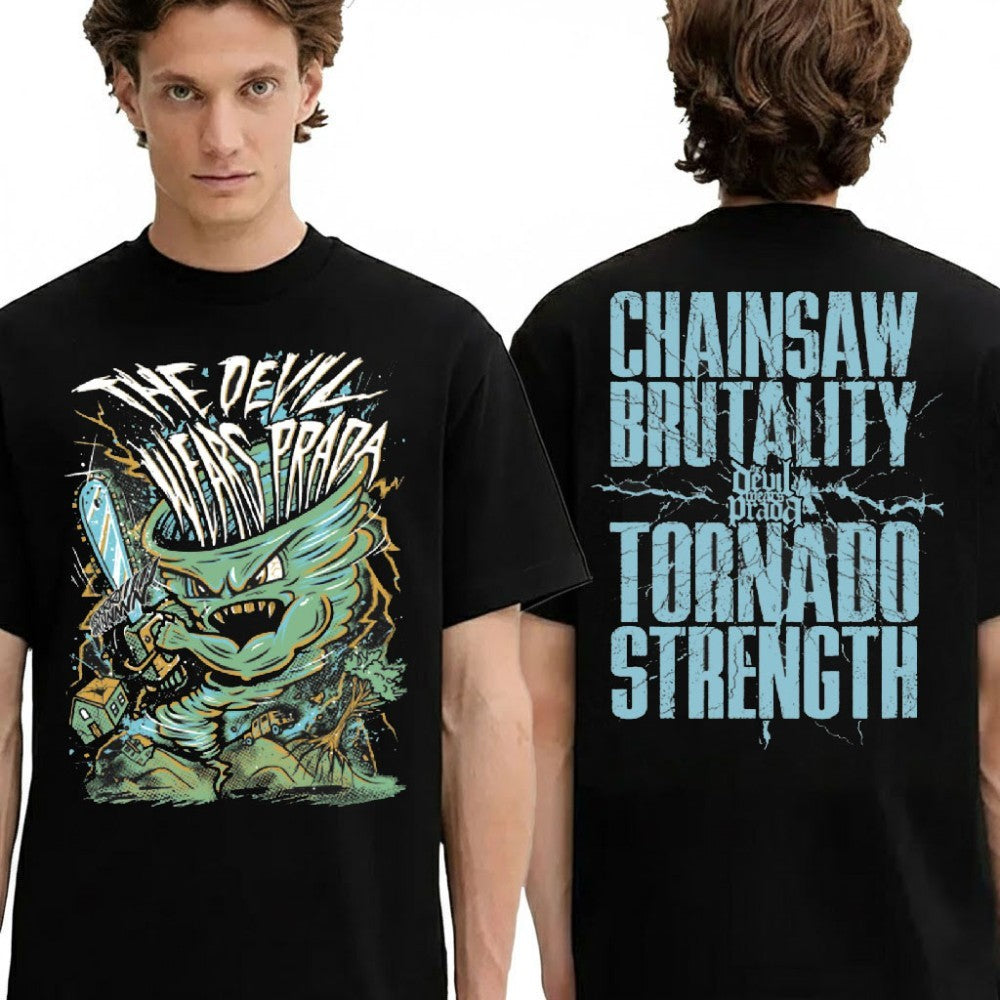 The Devil Wears Prada Band Chainsaw Brutality Tornado Shirt