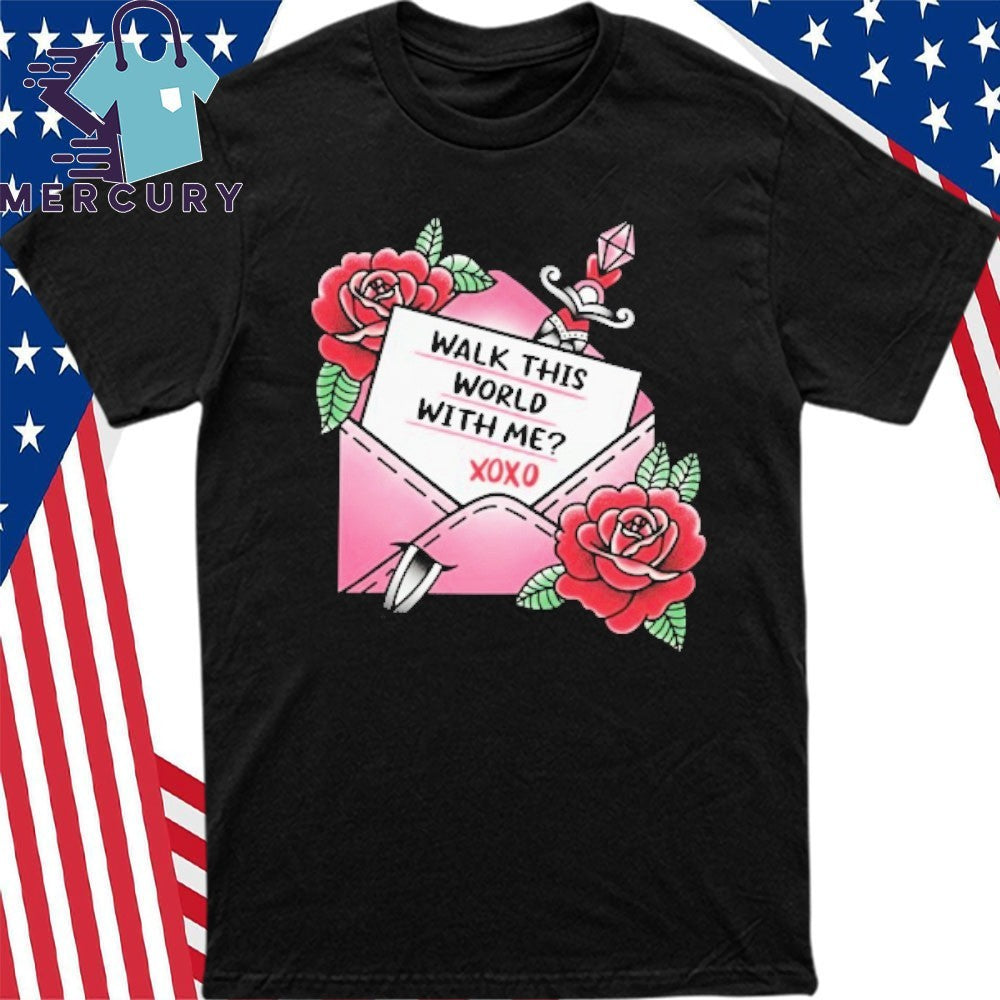The Home Team Love Letter Walk The World Wite Me Shirt