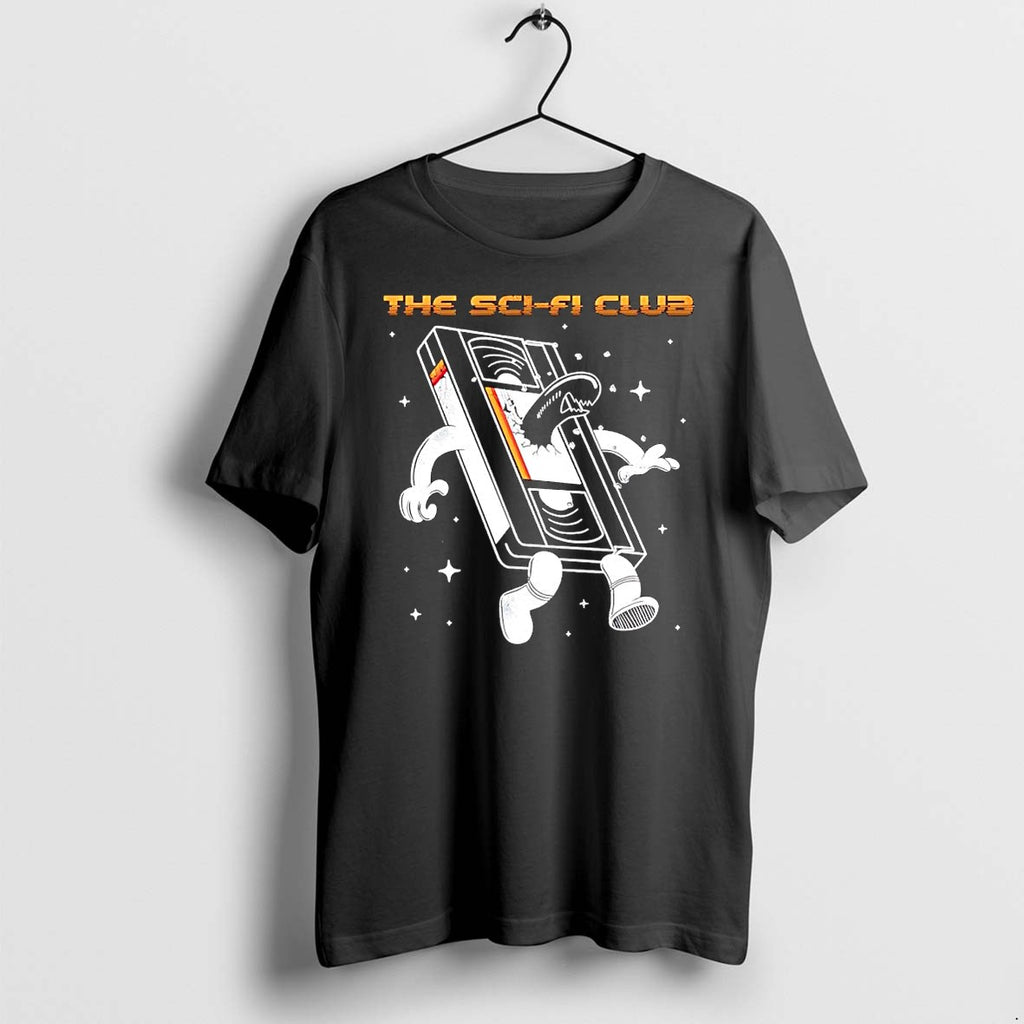 Official The Sci Fi Club Retro Vhs Tape Alien Monster T Shirts Jpg