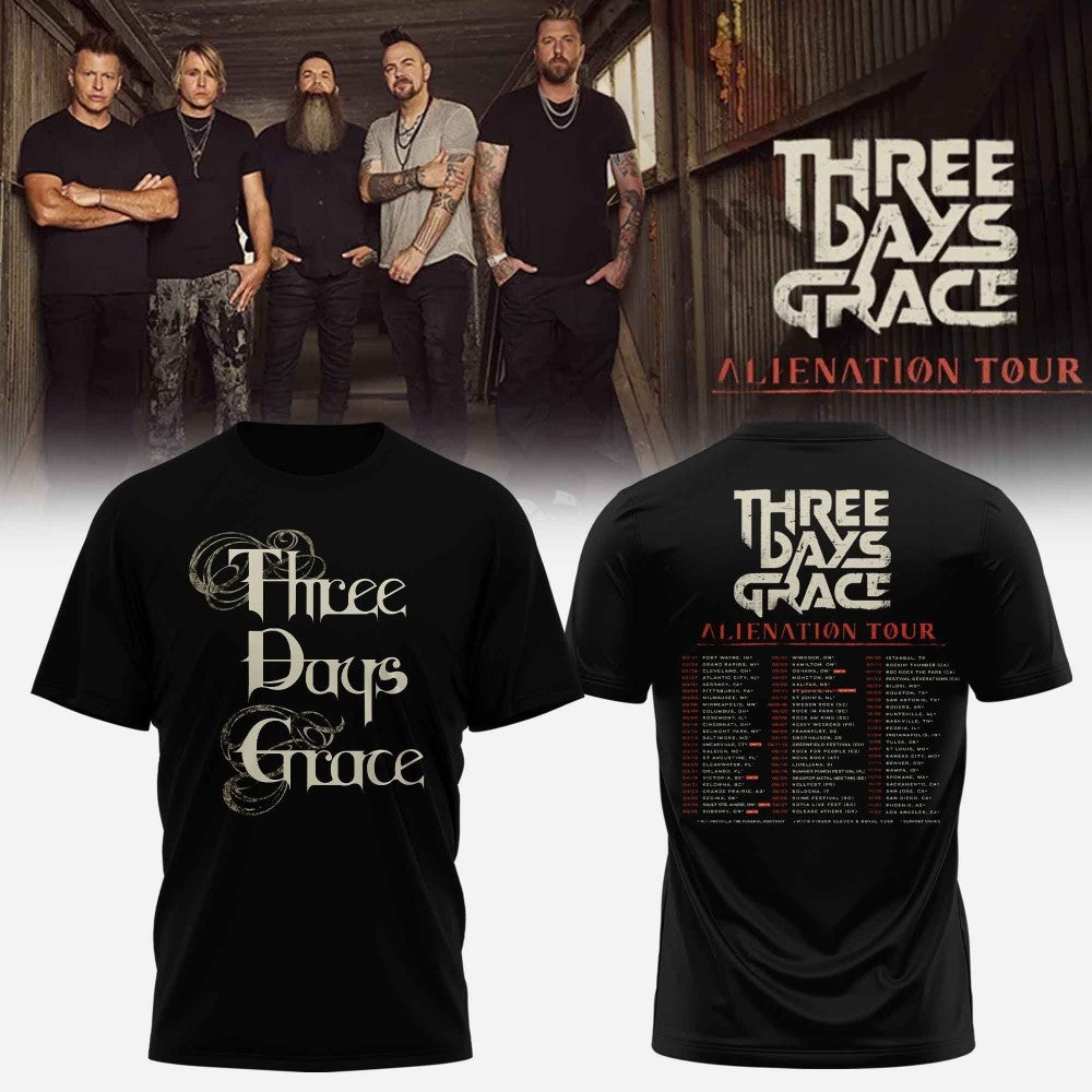 Three Days Grace Alienation Tour 2026 Shirt