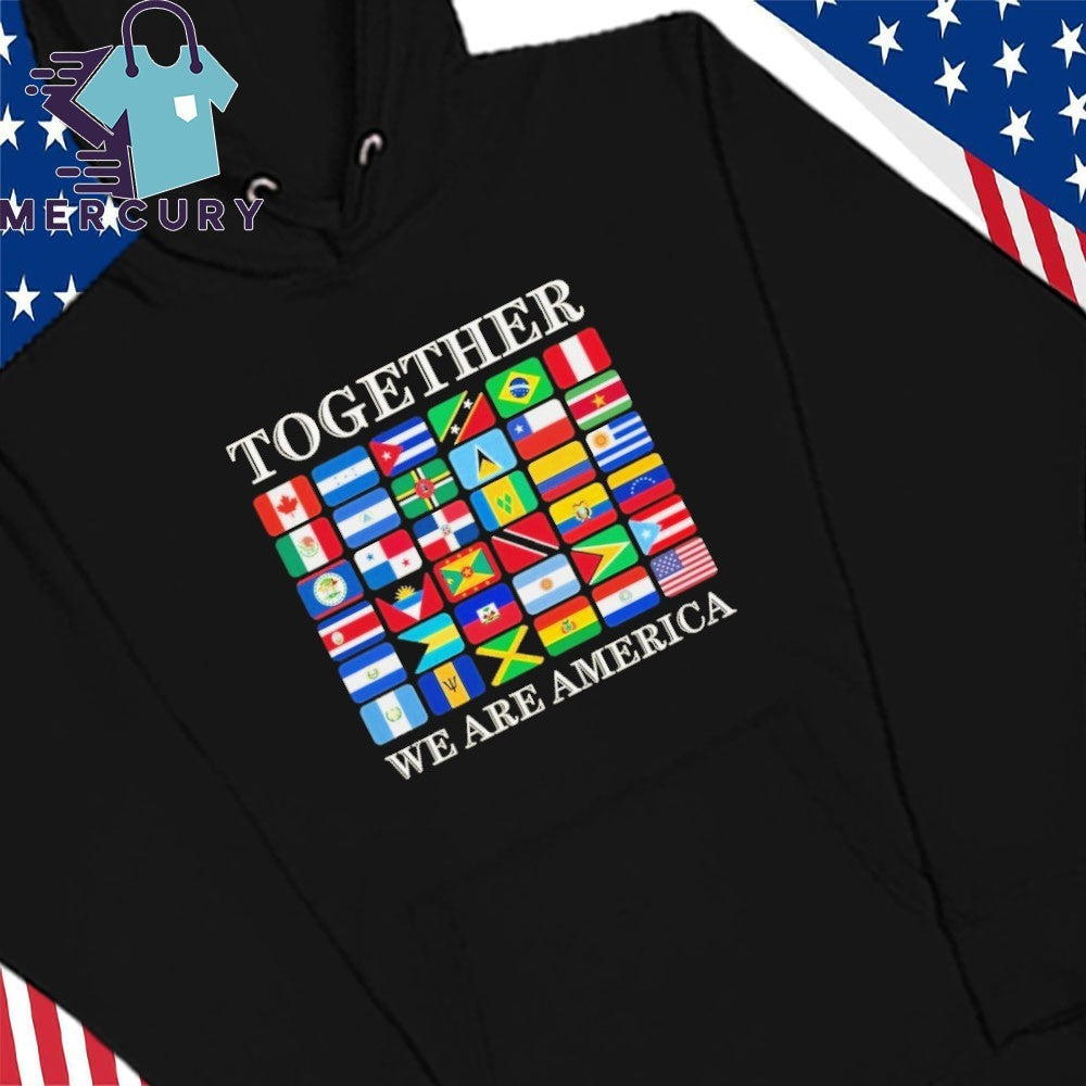 Together We Are America Pan American Flags Abolish ICE Shirt