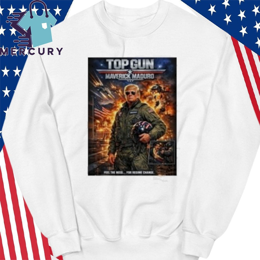Gun Maverick Maduro Donald Trump Fighter Jet Shirt