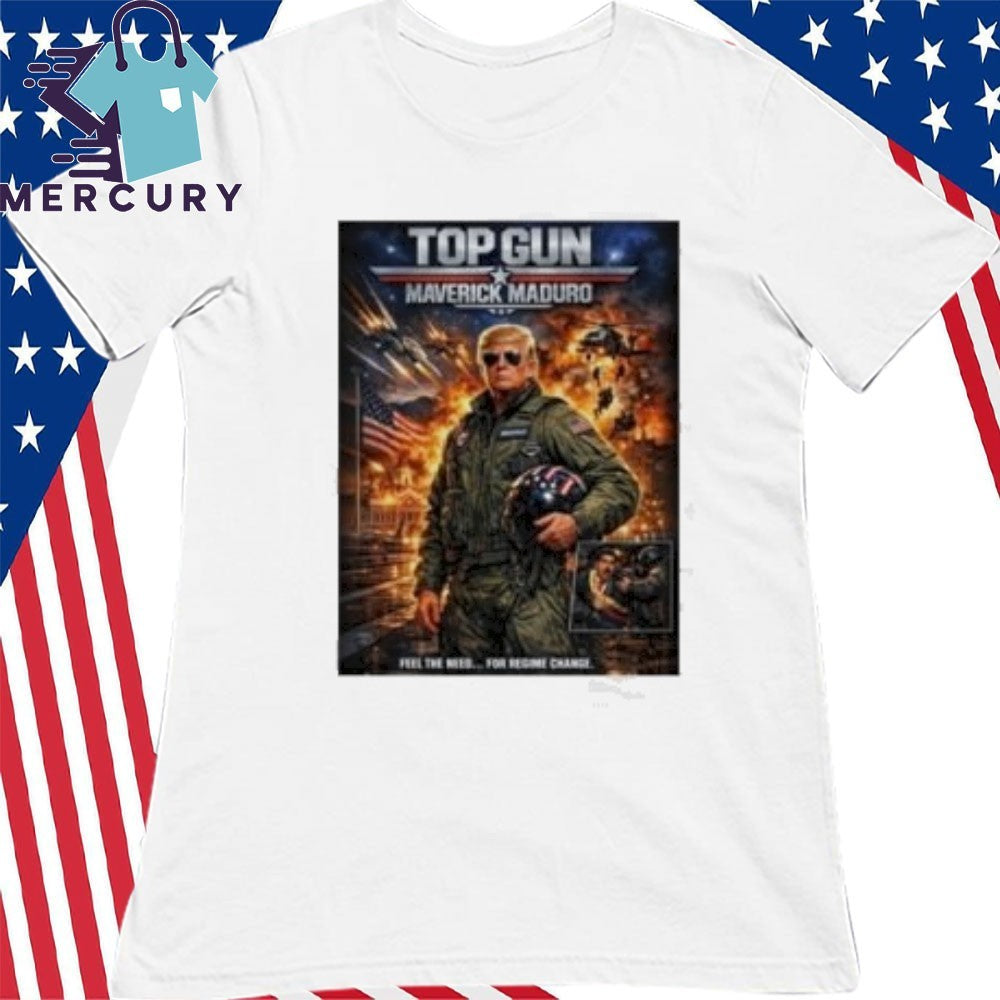 Gun Maverick Maduro Donald Trump Fighter Jet Shirt